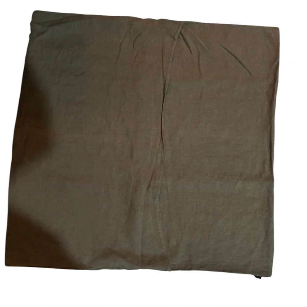 New HAOMY HARMONY wash linen cotton pillow sham green 31” Natural European Flax